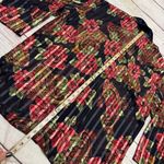 Victoria's Secret Victoria’s Secret Gold Label Vintage Pajama Set Satin Silky Red Navy Size Large Photo 5