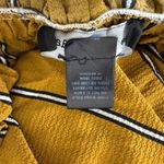 See You Monday Women's  Pants, Wide Leg, Yellow & Black Striped, Size L Photo 5