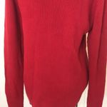 Ralph Lauren polo jeans red ribbed turtle neck sweater size large cotton y2k Photo 7