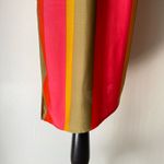 ZARA sz M Short sleeve V neck midi stripe shift dress Photo 5