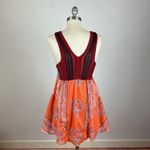 Free People  Katie Paisley Crochet Mini Dress Photo 6