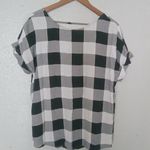 Rock & Republic M Buffalo Plaid Black White Top Photo 0
