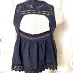 Free People  Embroidered Beaded Crop Tank Top Size Small Photo 7