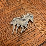 Silver Tone Horse Pendant Photo 1