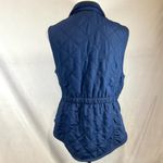 Bit & Bridle  navy blue fleece lined quilted zip up vest w/ pockets size medium Photo 4