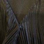 Boohoo Ladies  Silky ribbed Long Sleeve Blue Dress Sz 8 Photo 4