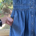 On 34th Women's Blue Denim Tiered Ruffled Midi Dress Size S Photo 6