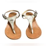 Coach  Vitalia Leather Silver Sandals Size 6 Photo 0