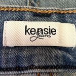 Kensie  Blue Patchwork Applique Distressed Raw Hem Cut-off Denim Jeans Shorts 29 Photo 5