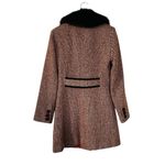 Marvin Richards Vintage  Tweed Pea Coat Wool Fur Collar Classic Timeless Size S Photo 9
