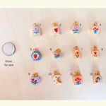 Handmade Gold-Tone Stainless Steel Necklace with Enamel Hexagon and birthstone Charm Photo 2