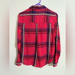 American Eagle Boho western red plaid cowgirl button down shirt, size XS Photo 1