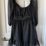 Lucy in the Sky Mini Dress Black Sparkly Photo 0