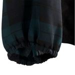 J.Crew  Women's Black Square Neck Blouse Plaid Sleeves Size S Photo 3