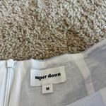 Revolve Superdown Revolve super down blue and white striped shorts with front tie Photo 3