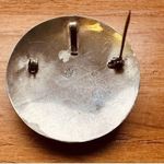 925 Sterling Silver Aztec Mayan Calendar Sun Dial Pin Brooch Pendant 12.96g VTG Photo 8