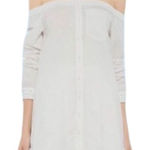 Derek Lam  10 Crosby White Off Shoulder Pom-Pom Boho Poplin Tunic Top [size 4] Photo 0