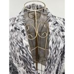 Joie  Womens Black/Gray/White Ikat Print Linen Blazer Jacket Size 4 Photo 1