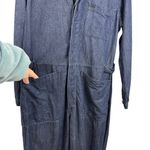 Lucky Brand Surplus Jumpsuit denim coveralls boiler suit dark wash straight SZ L Photo 6