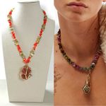 Free People  Ariana Ost Amara Pendant Necklace NWT Bohemian Gypsy Beach Statement Photo 0