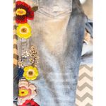 Indigo Fir embroidered ankle jeans (Size 5) Blue Photo 3
