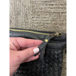 Vintage Viola Castellani Woven Slim Shoulder Bag Purse Black Photo 4