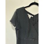 Maggy London silk dress size 10 black polka dots slip lined goth fairycore1920s Photo 2