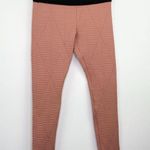 Koral Peach Salmon Black Leggings Textured Cropped Womens Size Small Photo 0