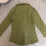 INC Y2k Vintage  Green Button Down Blouse with Floral Lace Size Small Photo 10