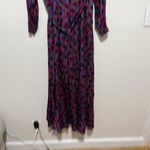 Sézane Sezane‎ Asia Silk Wrap Ruffle Midi Maxi Long Sleeve Dress in Printed Mosaic Pink Photo 7