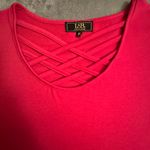 L&B Pink PLUS size 3/4 Sleeve Relaxed Cut Out Blouse Photo 2