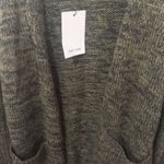 John + Jenn women's lace up open shoulder soft stretchy knit pocketed cardigan Photo 3