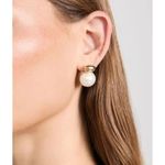 SHASHI Empress Pearl Earrings in Gold & Pearl Womens Dangle Drop Stud Photo 9