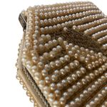 Foreign Vintage Gold Leaf Embellished Beaded Clutch Small Purse Photo 5