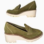 Blondo EUC  Waterproof Leather Dulce Olive Green Chunky Wedges - 8 Photo 0