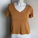 Athleta size XS beige cropped V-neck Photo 0