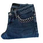 Bebe  Medium Dark Blue Studded SZ 25 Women’s Skinny Mid-Rise Jeans #1016 Photo 7