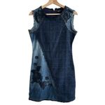 Desigual  Achilles Denim and Tweed blue Patchwork Sheath Dress Size 38 Photo 2