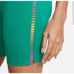 Nike Green Biker Shorts with colorful cutouts on each side, 2X Photo 1