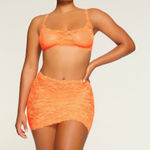 SKIMS  Stretch Lace Skirt | Neon Orange Photo 0