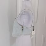 ZARA  Denim Triangle Crop Top Light Wash Photo 4