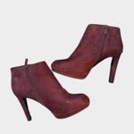 Impo  Tucker Suede Maroon Red Side Zip Ankle Bootie Size 9 Photo 4