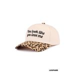 You Look Like You Love Me Trucker Hat Leopard / Cream NWT Photo 2