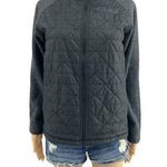 The North Face (S) Women's Gray Quilted Long Sleeve Zip Up Hoodie Jacket Photo 0
