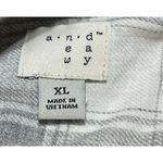 A New Day New Button Front Shirt Grey Cream Plaid Size XL Extra Large Photo 3