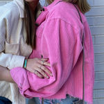 POL  Vibrant Pink Corduroy Jacket Photo 0