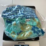 SO NEW  women’s blue cropped‎ tank top blouse floral cute casual tied elastic M Photo 7