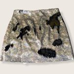 Free People Skinny Sequin Mini Skirt/Camo Print Photo 4
