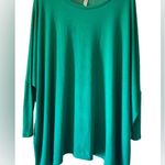 Zenana Outfitters  Batwing Long Sleeve Oversized Green Sweater Large Photo 0