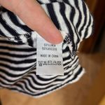 FOIL Linen Blend Black White Stripe Rainbow Collar Size XS Photo 3